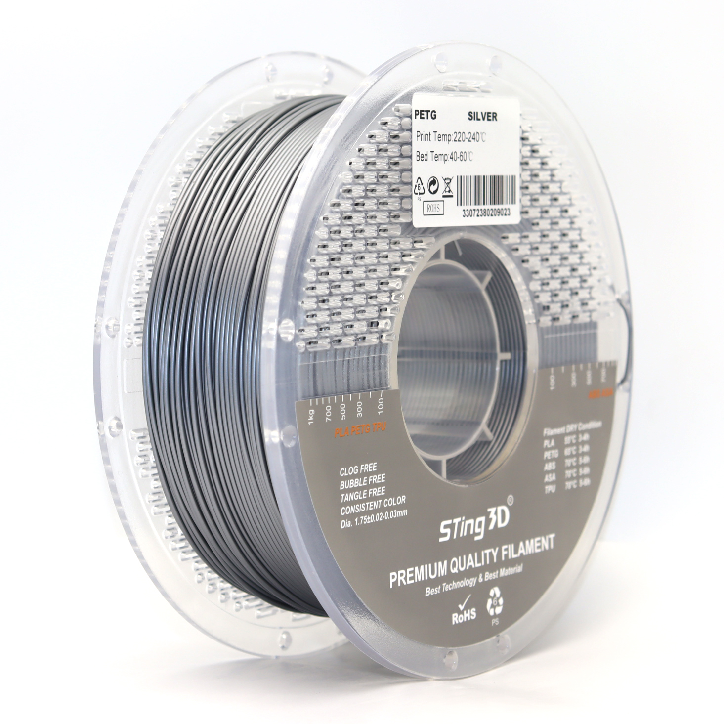 Sting3D PETG - فضي