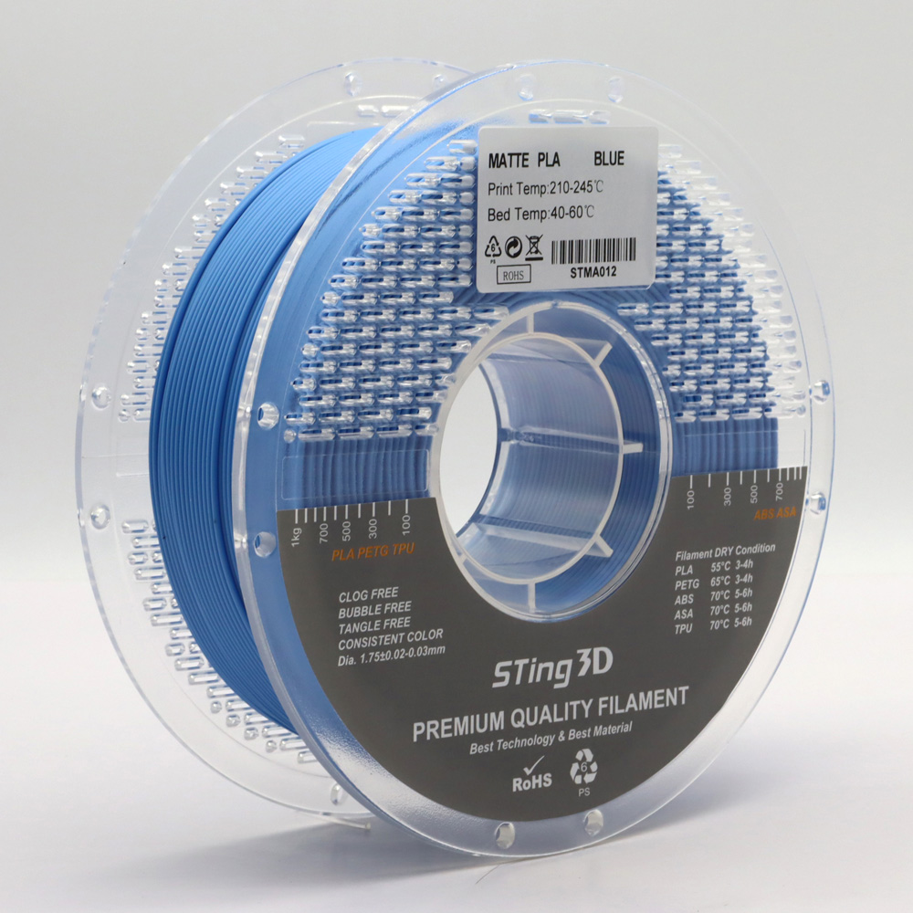 Sting3D PLA Matte - Blue - 3D Filament 1.75mm, 1kg