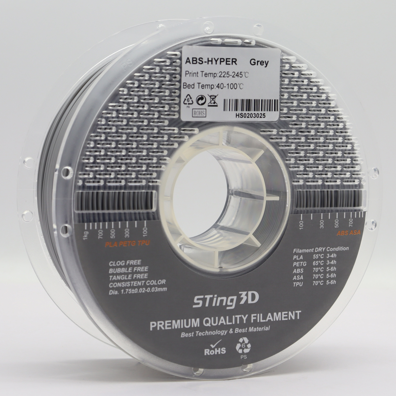 Sting3D ABS Hyper - رمادي